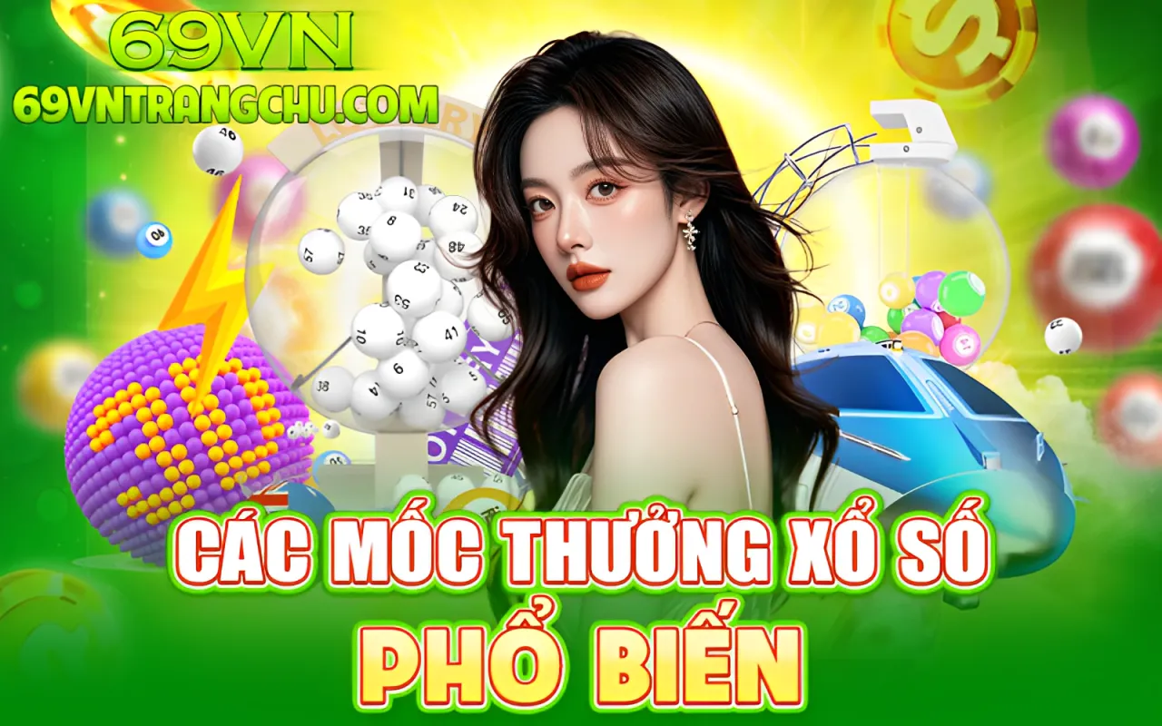 Các mốc thưởng xổ số 69VN phổ biến